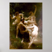 Nymphen und Satyr, William-Adolphe Bouguereau Poster (Vorne)