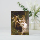 Nymphen und Satyr, William-Adolphe Bouguereau Postkarte (Stehend Vorderseite)