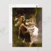 Nymphen und Satyr, William-Adolphe Bouguereau Postkarte (Vorne/Hinten)