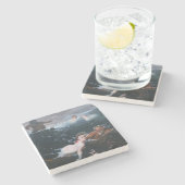 Nymphen und Satyrs Schwimmen in den Wellen Steinuntersetzer (Seitenansicht)