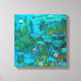 Nymphen von Monet, impressionistisches Originalgem Leinwanddruck