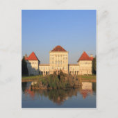 Nymphenburger Schloss bei Sonnenuntergang Postkarte (Vorderseite)