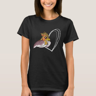 Nymphensittich Halb Liebe Herz Nymphensittich Voge T-Shirt