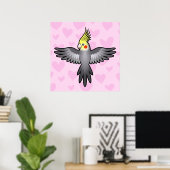 Nymphensittich Liebe Poster (Heimbüro)