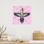 Nymphensittich Liebe Poster (Küche)