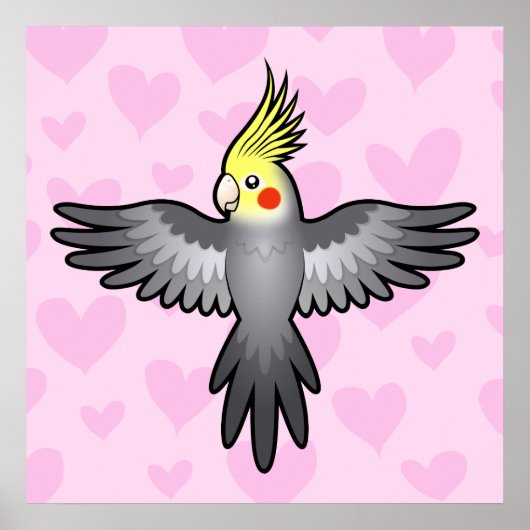 Nymphensittich Liebe Poster (Vorne)