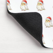 Nymphensittich mit Weihnachtsmannmütze Mousepad (Ecke)