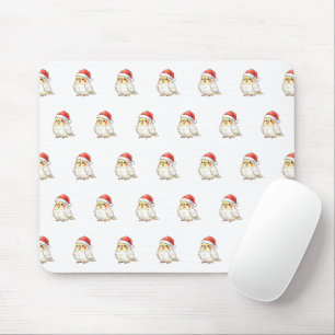 Nymphensittich mit Weihnachtsmannmütze Mousepad