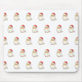 Nymphensittich mit Weihnachtsmannmütze Mousepad (Vorne)