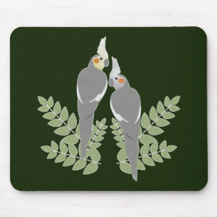 Nymphensittich-Paar Mousepad