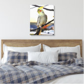 Nymphensittich-Profilfoto Leinwanddruck (Insitu (Schlafzimmer))