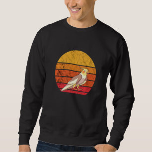 Nymphensittich Vogel Retro Sonnenuntergang Kakadu Sweatshirt