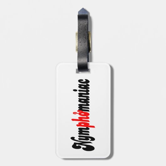 Nymphomanisch Gepäckanhänger (Rückseite vertikal)