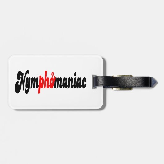 Nymphomanisch Gepäckanhänger (Rückseite horizontal)
