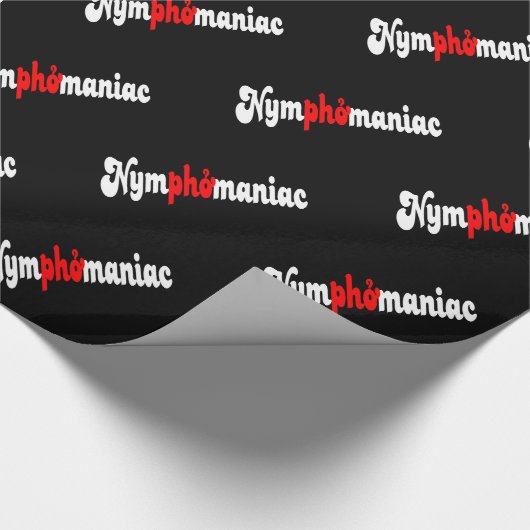 Nymphomanisch Geschenkpapier (Ecke)