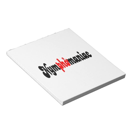 Nymphomanisch Notizblock (angewinkelt)