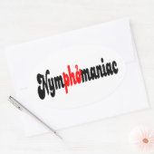Nymphomanisch Ovaler Aufkleber (Umschlag)