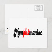 Nymphomanisch Postkarte (Vorne/Hinten)