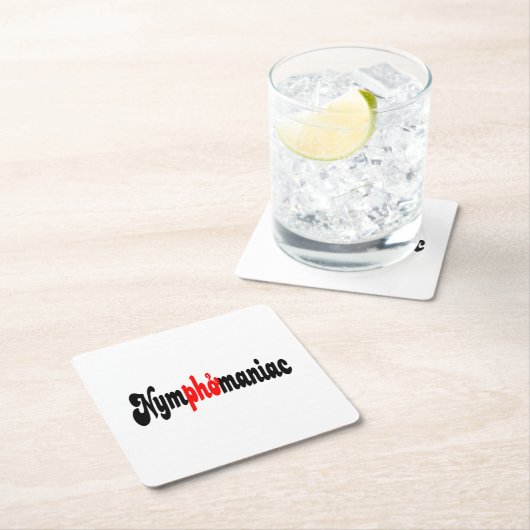 Nymphomanisch Rechteckiger Pappuntersetzer (Vor Ort)