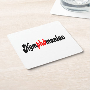 Nymphomanisch Rechteckiger Pappuntersetzer