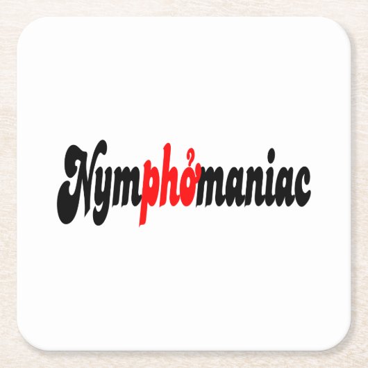 Nymphomanisch Rechteckiger Pappuntersetzer (Vorderseite)