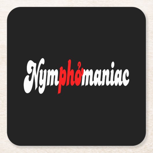 Nymphomanisch Rechteckiger Pappuntersetzer (Vorderseite)