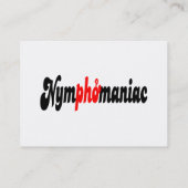 Nymphomanisch Visitenkarte (Rückseite)