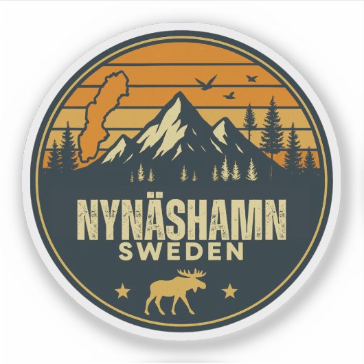 Nynäshamn, Schweden, Schweden Aufkleber (Vorderseite)