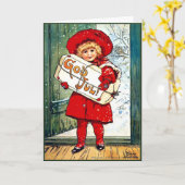 Nystrom - Frohe Weihnachten, Vintage Illustration Karte (Gelbe Blume)