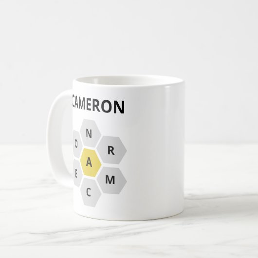Nyt-Buchstabierbiene, Personalisierte Namenssprach Kaffeetasse (Vorderseite Links)