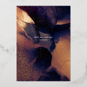 Nyte Glow Silvester Party Folieneinladung (Rückseite)