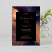 Nyte Glow Silvester Party Folieneinladung (Stehend vorne)