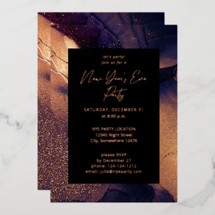 Nyte Glow Silvesterparty Folieneinladung