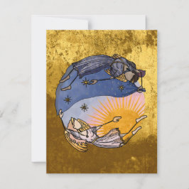 Nyx und Hespera (Nacht und Tag) Weihnachtskarte