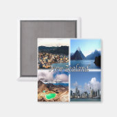 NZ005 NEUSEELAND, Mosaik, Ozeanien, Kühlschrank Magnet (Vorderseite/Rückseite)