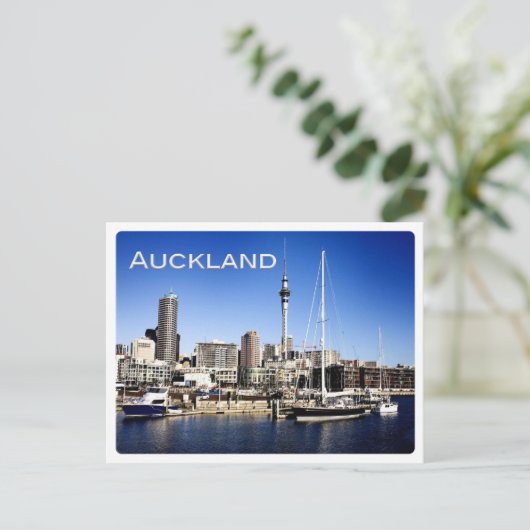 NZ Auckland - Sky Tower - Postkarte (Stehend Vorderseite)