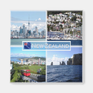NZ Auckland Skyline - Wellington panorama - Magnet