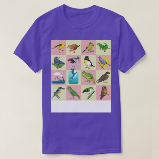 NZ BIRD PATTERN T-Shirt (Design vorne)