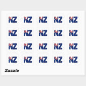 NZ flag Quadratischer Aufkleber (Blatt)