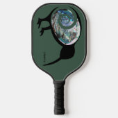 NZ KIWI BIRD PAUA NEW ZEALAND GREEN BROWN CUSTOM PICKLEBALL SCHLÄGER (Vorderseite)