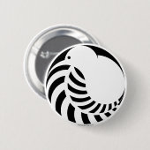 NZ Kiwi/silberner Farn Button (Vorne & Hinten)