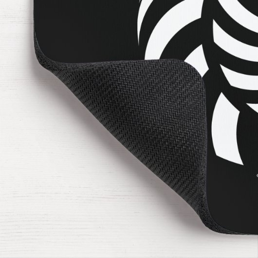 NZ Kiwi/silberner Farn-Emblem Mousepad (Ecke)