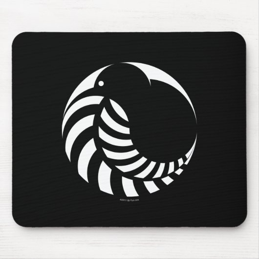 NZ Kiwi/silberner Farn-Emblem Mousepad (Vorne)