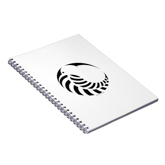 NZ Kiwi/silberner Farn-Emblem Notizblock (Rechte Seite)