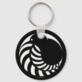 NZ Kiwi / Silver Fern Emblem Schlüsselanhänger (Vorderseite)