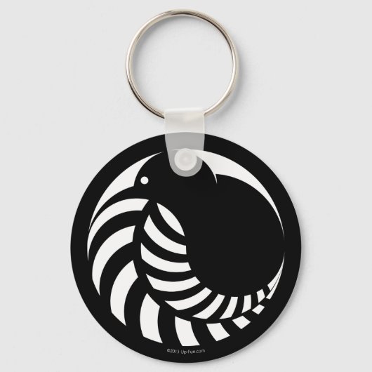 NZ Kiwi / Silver Fern Emblem Schlüsselanhänger (Vorderseite)