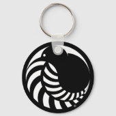 NZ Kiwi / Silver Fern Emblem Schlüsselanhänger (Vorderseite)
