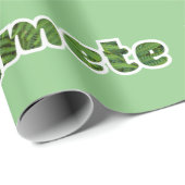 NZ KIWI XMAS MERI KIRIHIMETE TEXT GRÜNE CHRISTMAS GESCHENKPAPIER (Rolleneckpunkt)