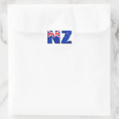 NZ-Logo-Flagge Neuseelands Runder Aufkleber (Tasche)