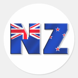 NZ-Logo-Flagge Neuseelands Runder Aufkleber